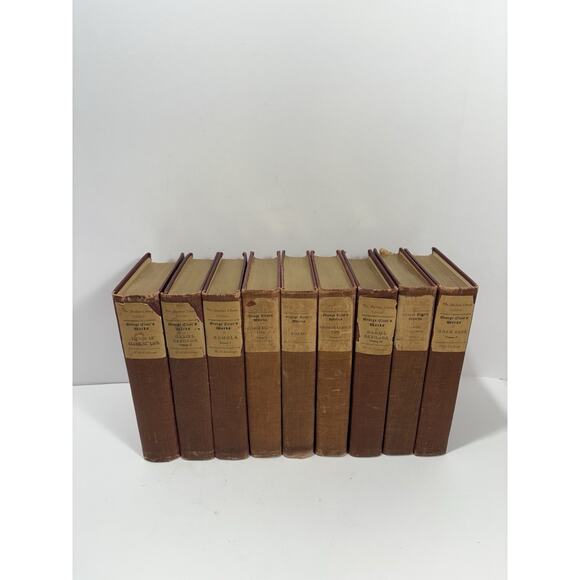 THE WORKS OF GEORGE ELIOT W/ Etchings The‎ Buckner Library Edition 9 Volumes